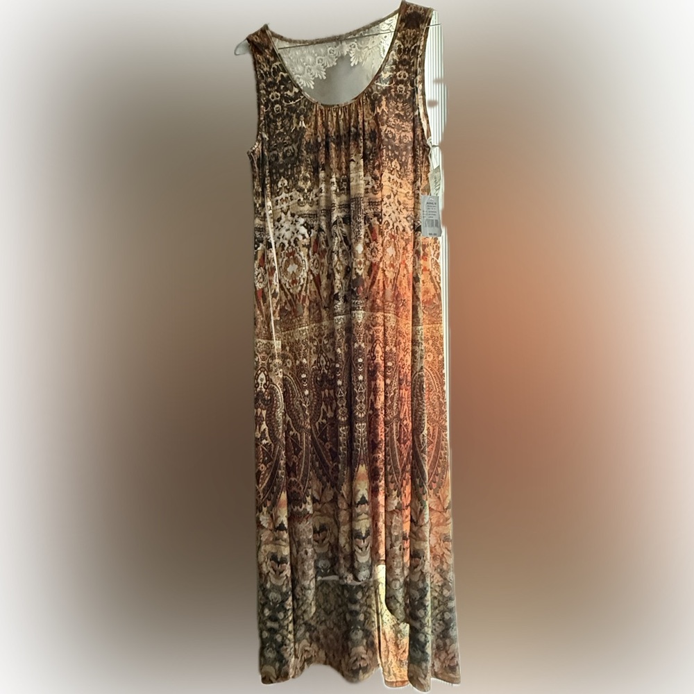 NWT Gold Pattern Dress
